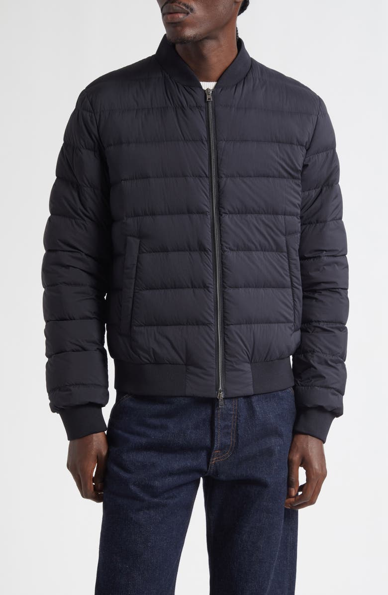 Herno L'Aviatore Matte Nylon Down Puffer Jacket, Main, color, Black