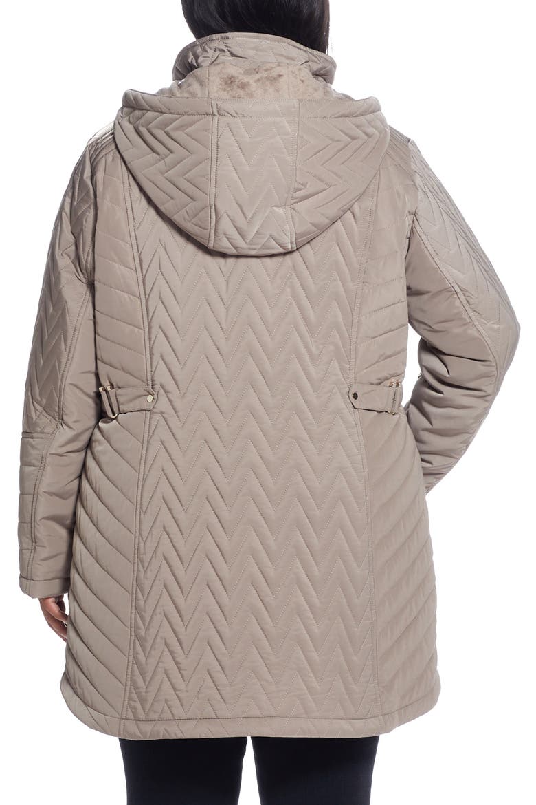 Chevron Quilt Jacket, Alternate, color, TAUPE GREY