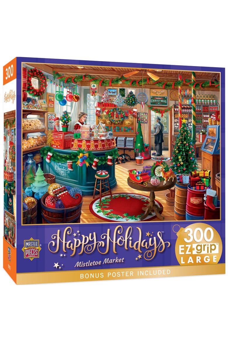 Mistletoe Market 300pc Jigsaw Puzzle, Main, color, Multicolor