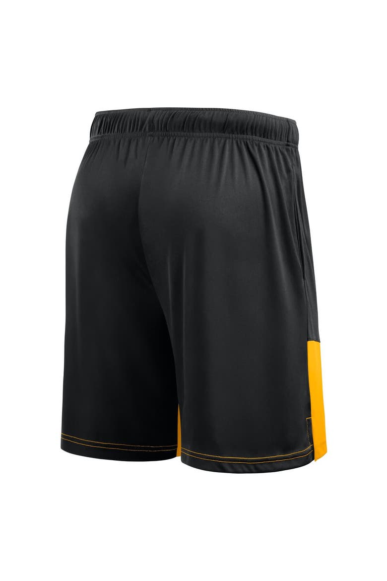 Men's Fanatics Black/Gold Pittsburgh Steelers Big & Tall Best of the Best Performance Shorts, Alternate, color, Black