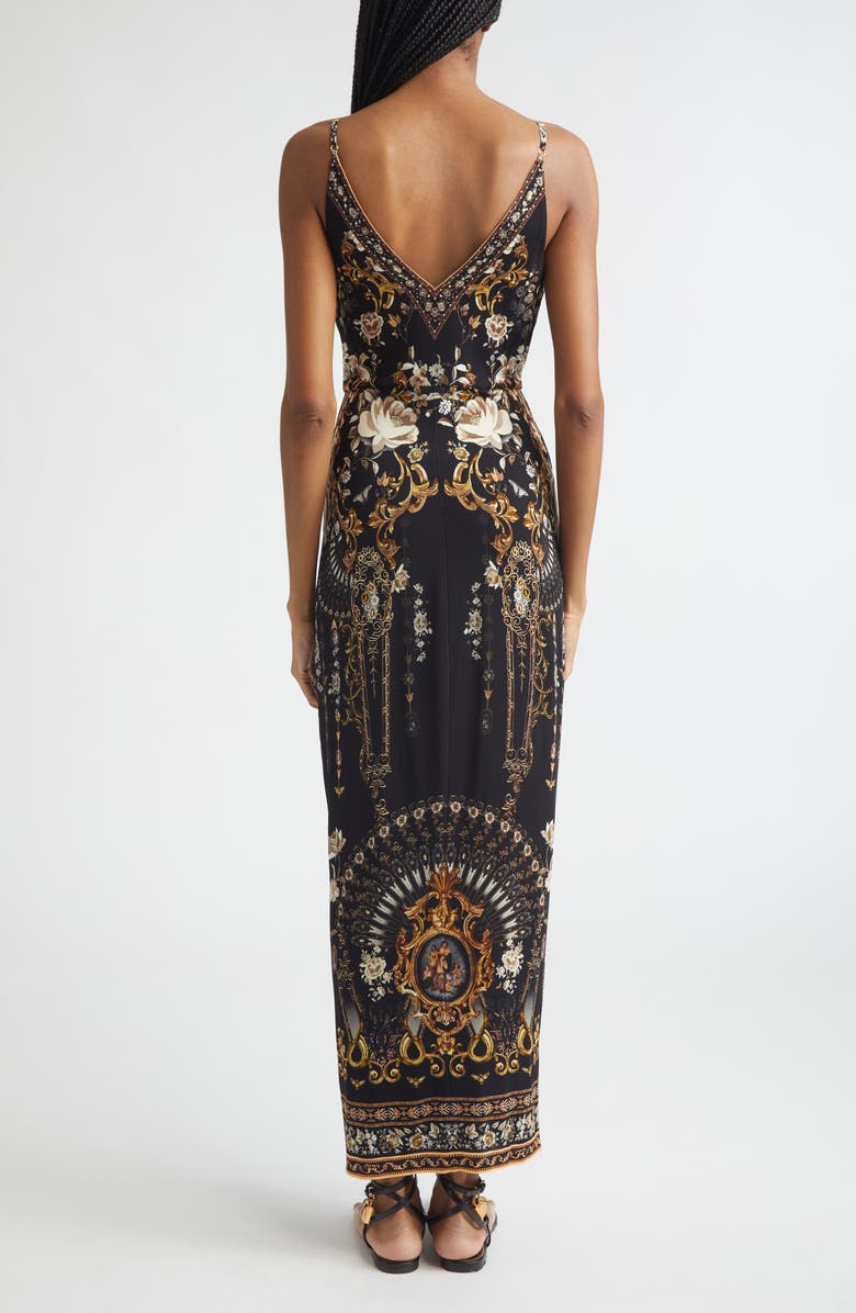 Camilla Flamenco Folklore Print Strappy Twist Front Jersey Maxi Dress, Alternate, color, Flamenco Folklore