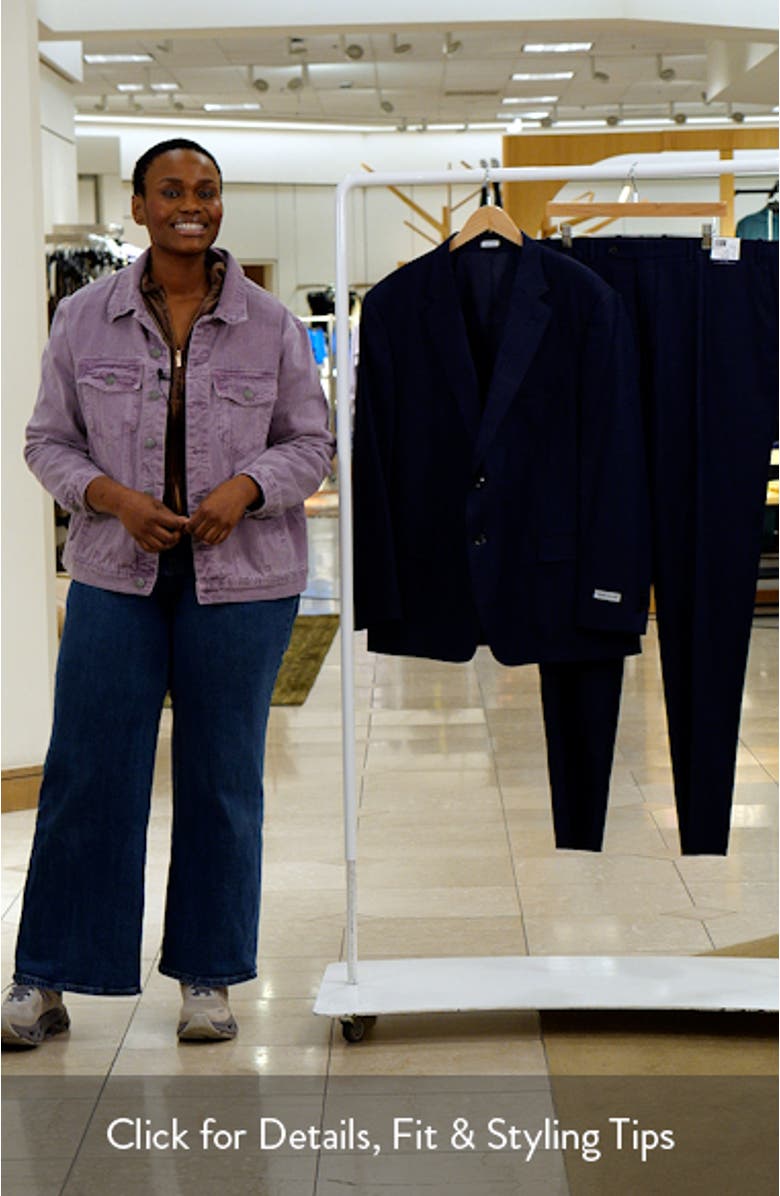 Flynn Classic Fit Plaid Wool Suit, sales video thumbnail