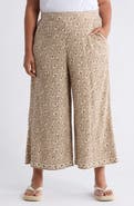 MAX STUDIO Print Crop Wide Leg Pants