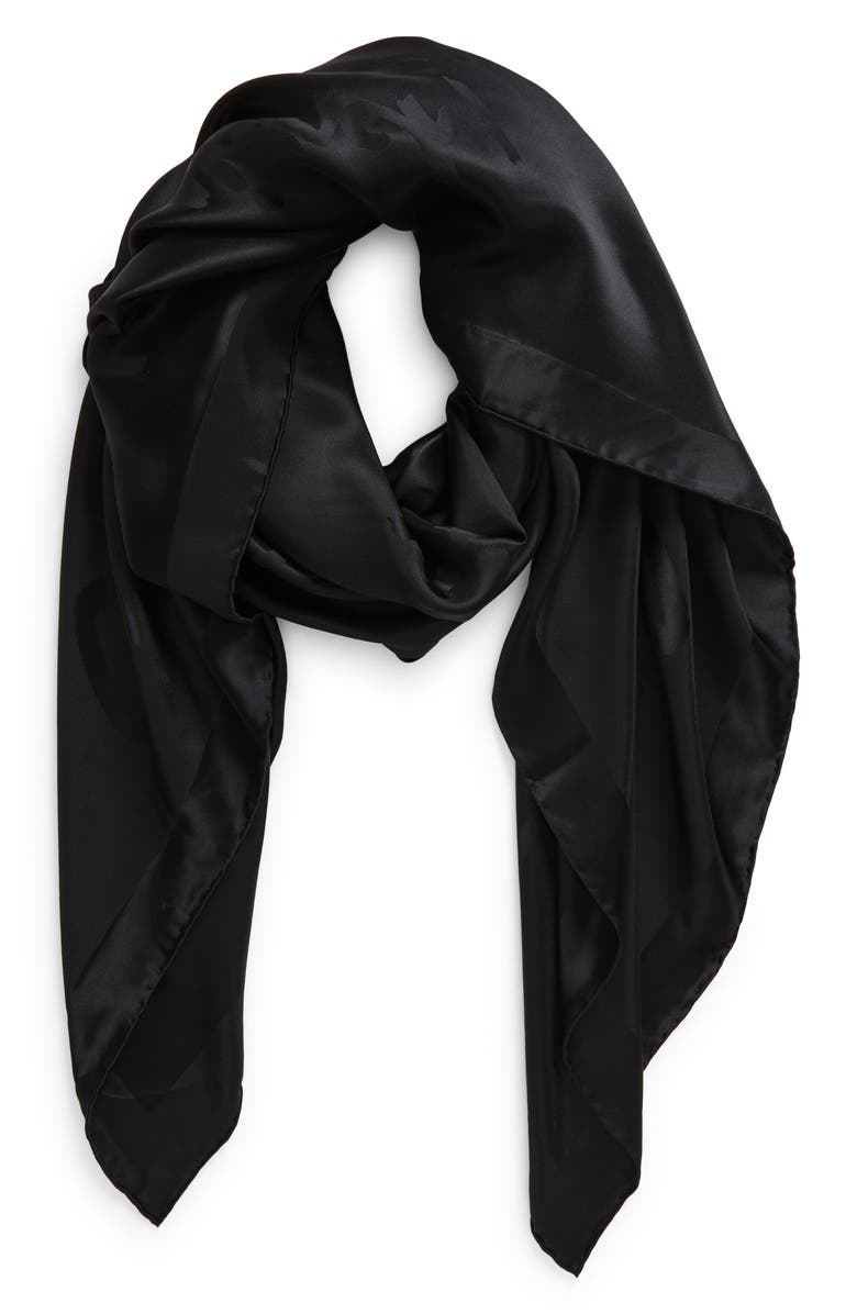 Givenchy Signature Logo Silk Shawl, Alternate, color,