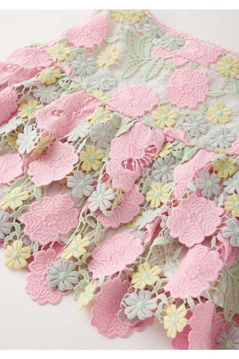 Estella Frill Embroidered Mini Skirt, Alternate, color, Floral