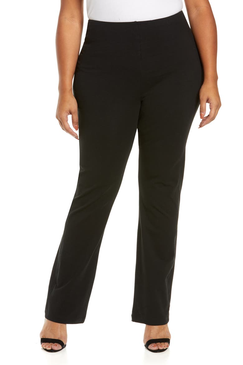 'Lyssentials Tara Bootcut Pants, Main, color, BLACK