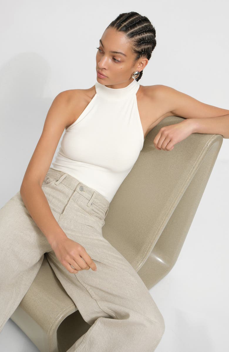 Marcella Doris Mock Neck Sleeveless Rib Bodysuit, Alternate, color, 