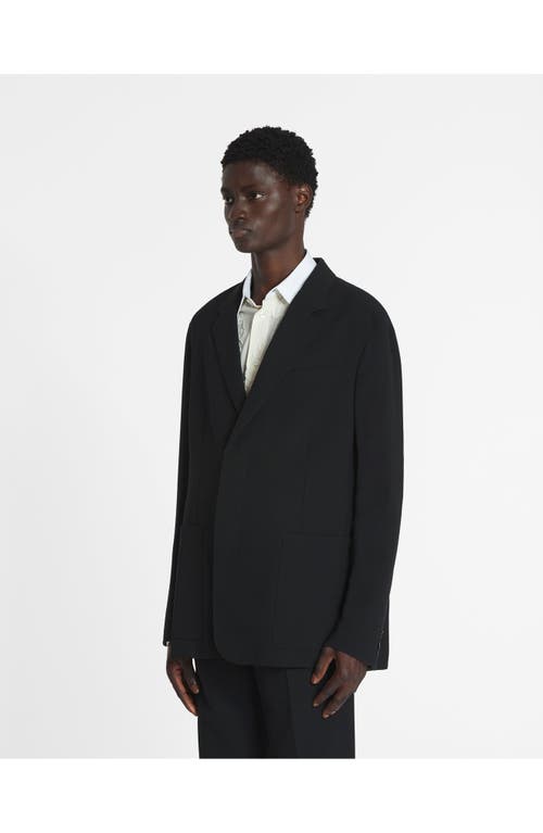 Lanvin Loose-fitting Wool Jacket In Black