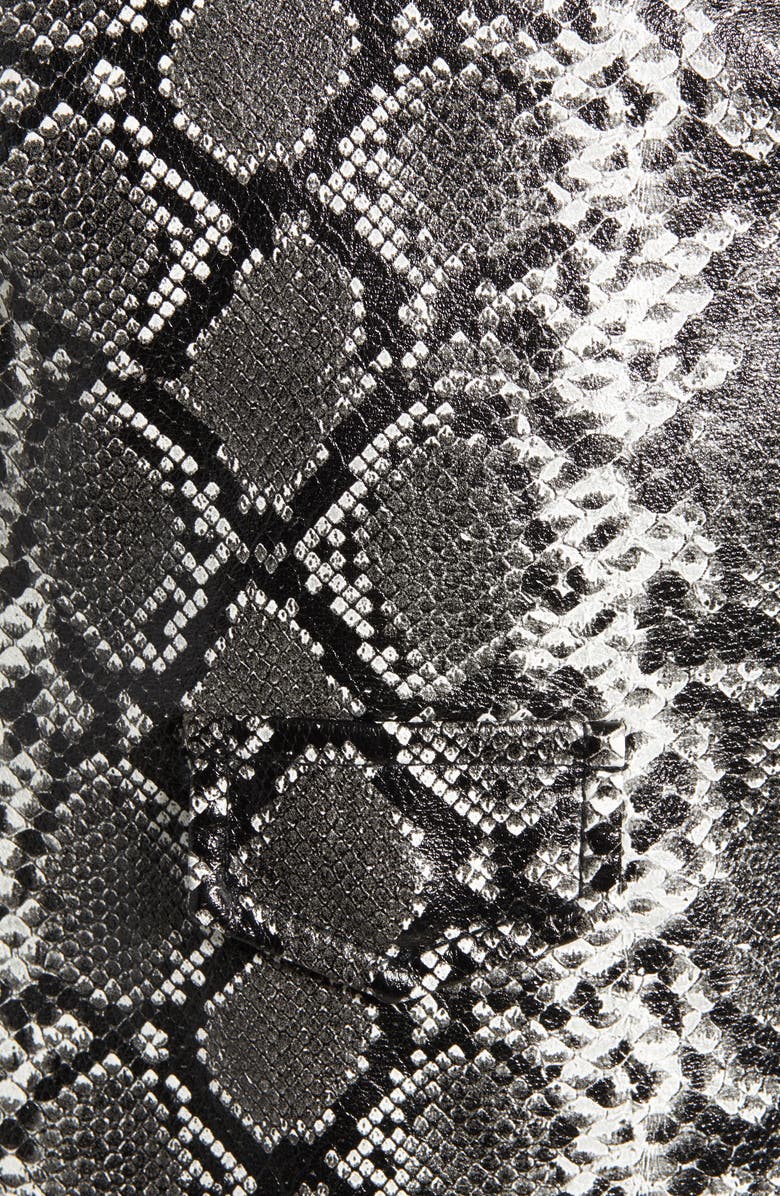 Vigoss Snake Print Faux Leather Moto Jacket, Alternate, color, 