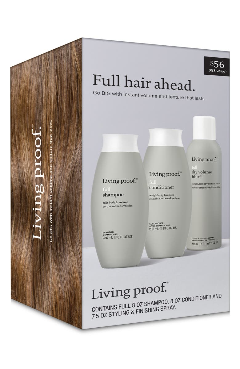 Living proof<sup>®</sup> Full Shampoo, Conditioner & Styling Spray Set $88 Value, Main, color, 