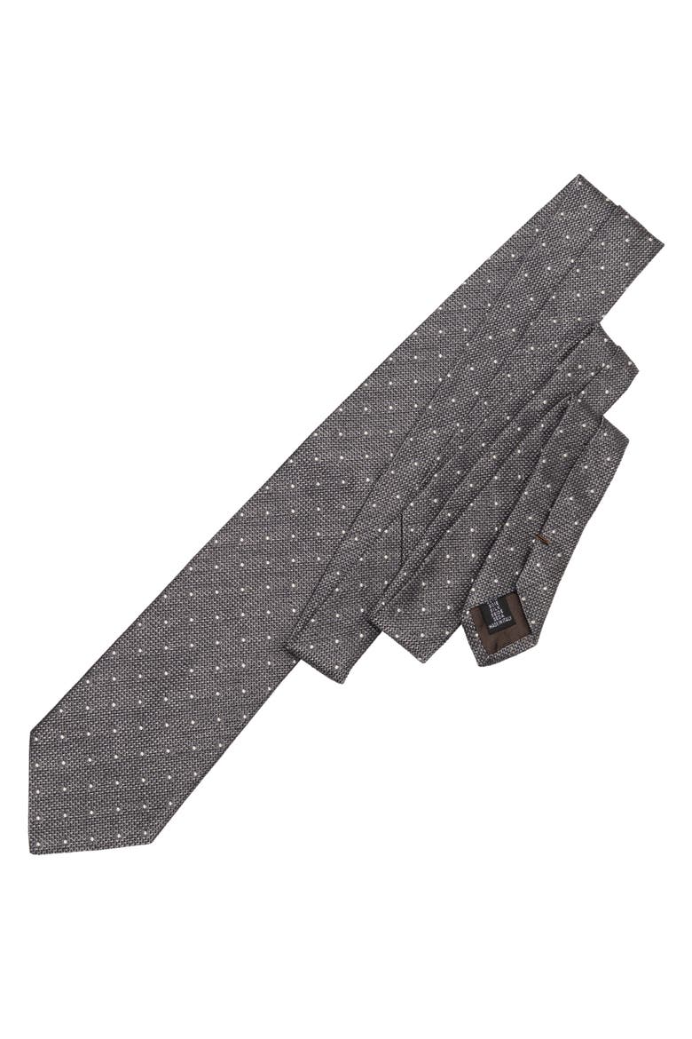 Mattei - Extra Long Silk Grenadine Tie for Men, Alternate, color, Grey
