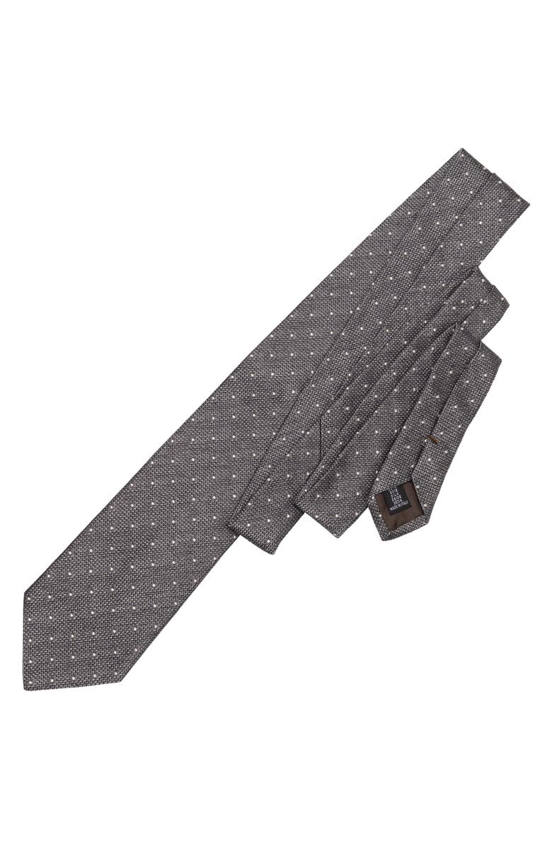 Elizabetta Mattei - Extra Long Silk Grenadine Tie for Men, Alternate, color, Grey