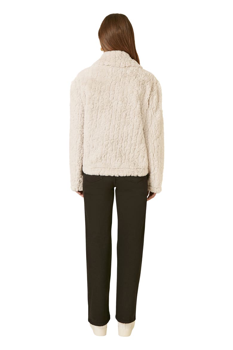 Textured Faux Fur Jacket, Alternate, color, Cream