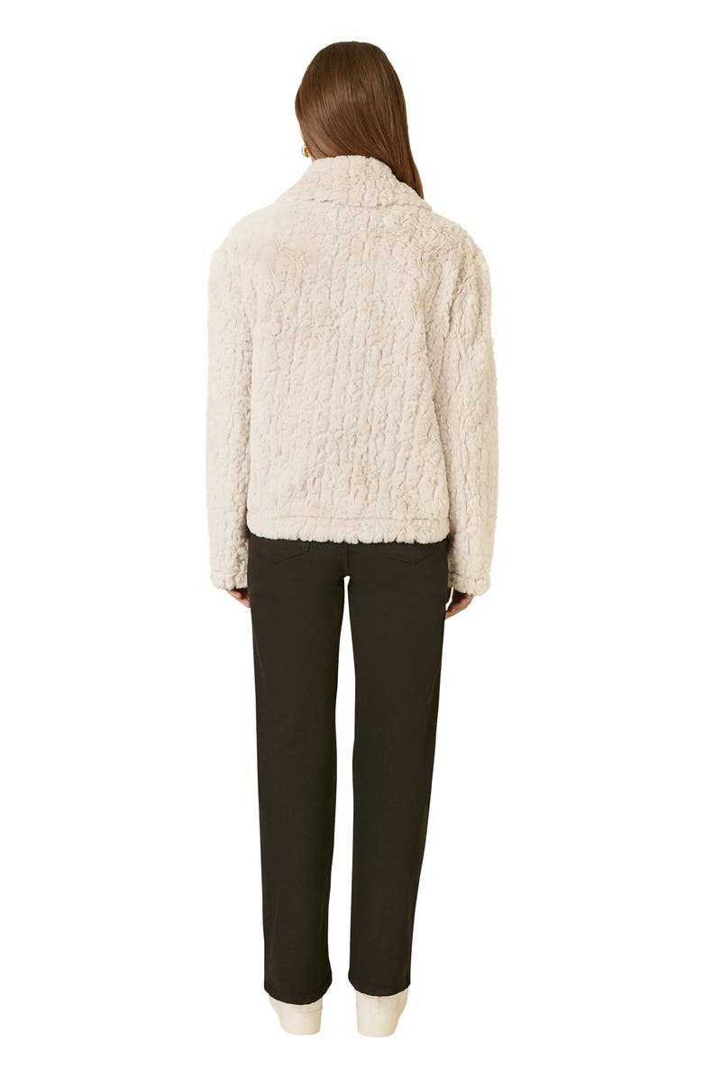 Yumi Textured Faux Fur Jacket, Alternate, color, Cream