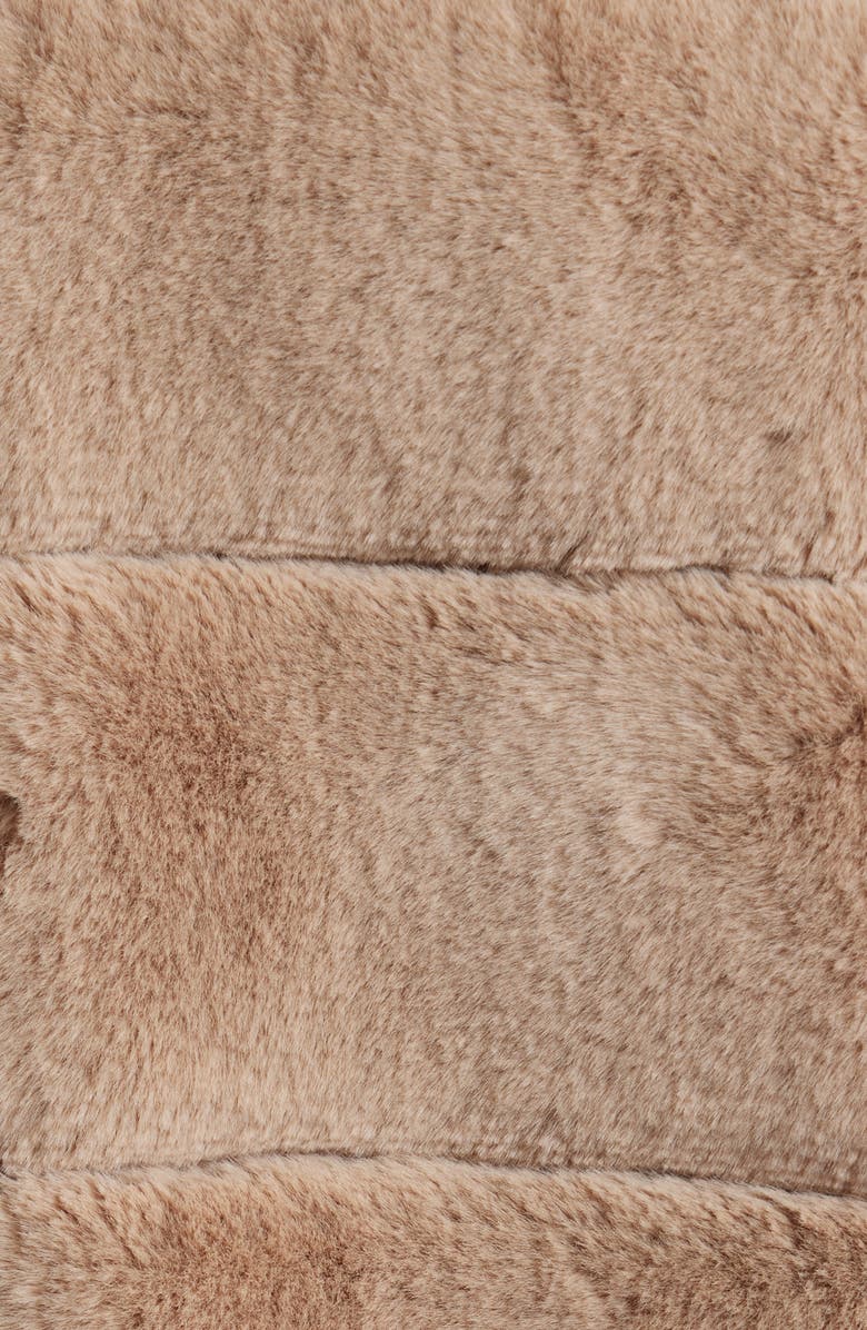 BCBG Max Azria Groove Quilted Faux Fur Coat, Alternate, color, Hazelnut