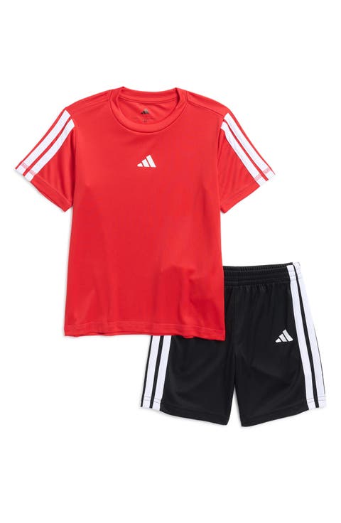 Kids' Triple Stripe T-Shirt & Shorts Set (Toddler & Little Kid)