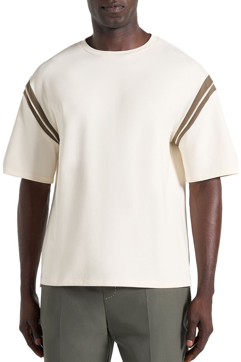 Georges Varsity Cotton T-Shirt, Main, color, Cream