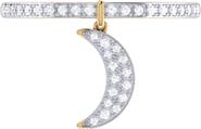 LuvMyJewelry Moonlit Diamond Charm Ring