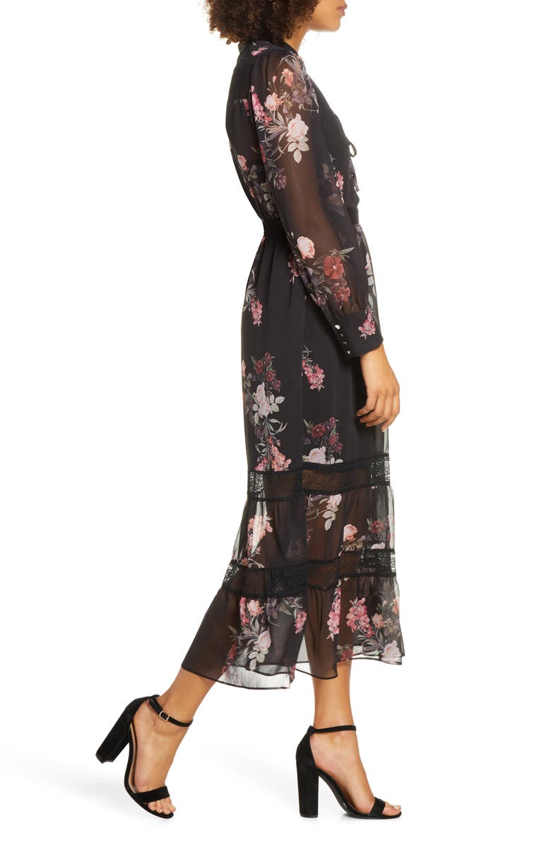 Ever New Pipa Lace & Chiffon Maxi Dress, Alternate, color, 