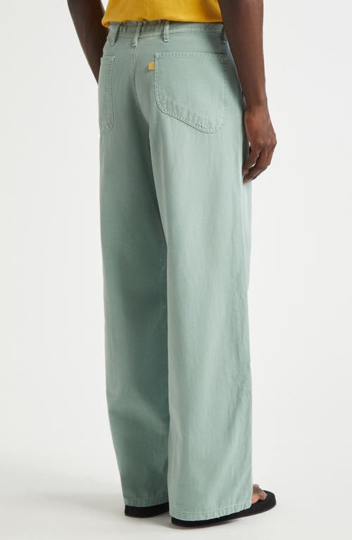 Shop Erl Gender Inclusive Distressed Woven Chinos In Army Green
