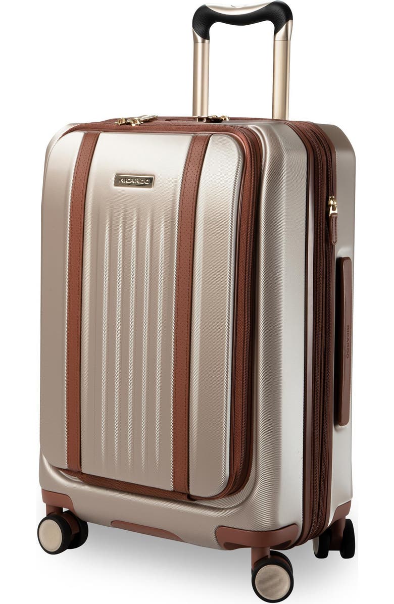 Ricardo Beverly Hills Montecito 2.0 Hardside 20" Front Access Carry on Luggage, Main, color, Champagne