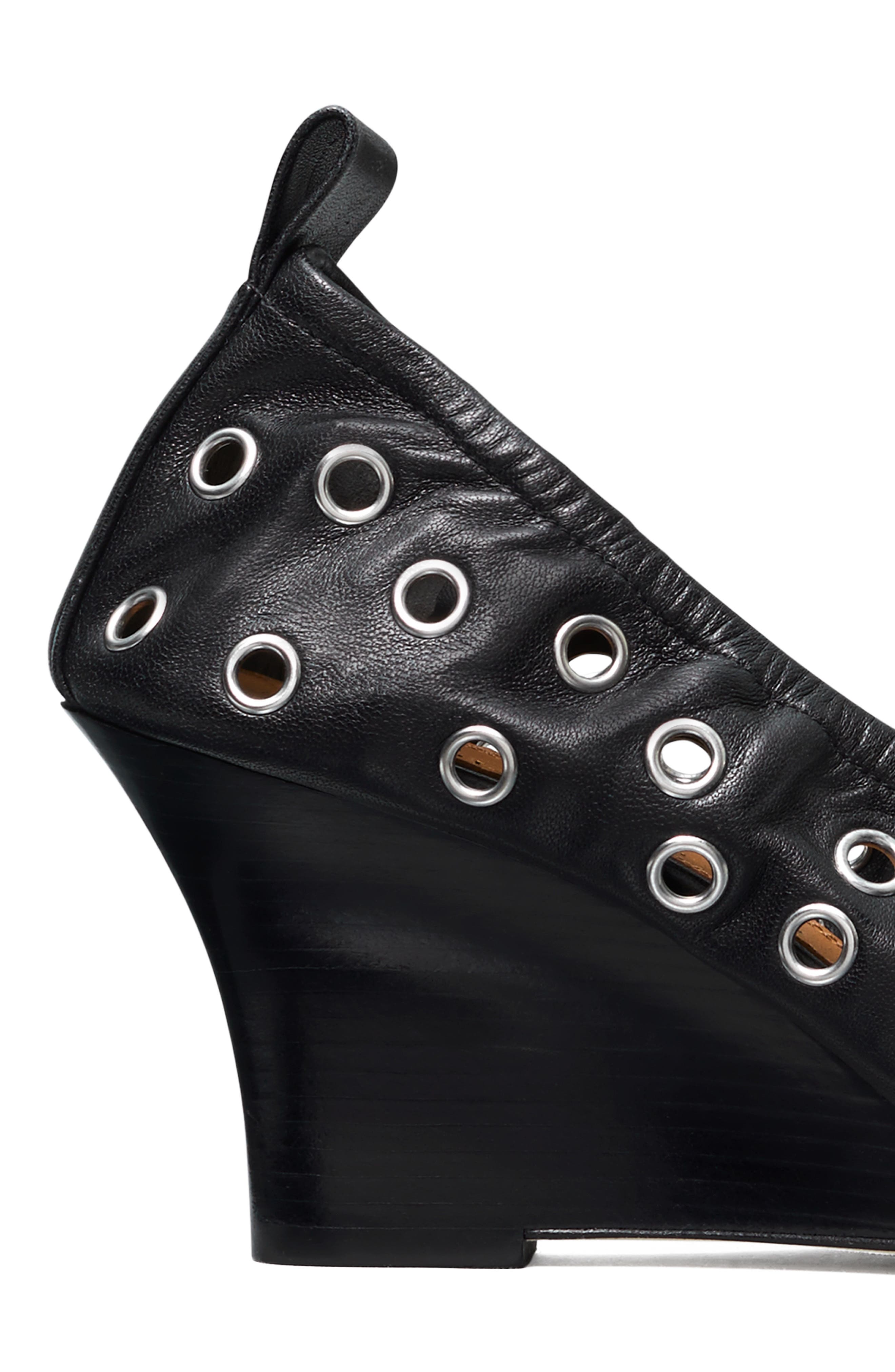 Tory Burch Grommet Wedge Pump, Alternate, color, 