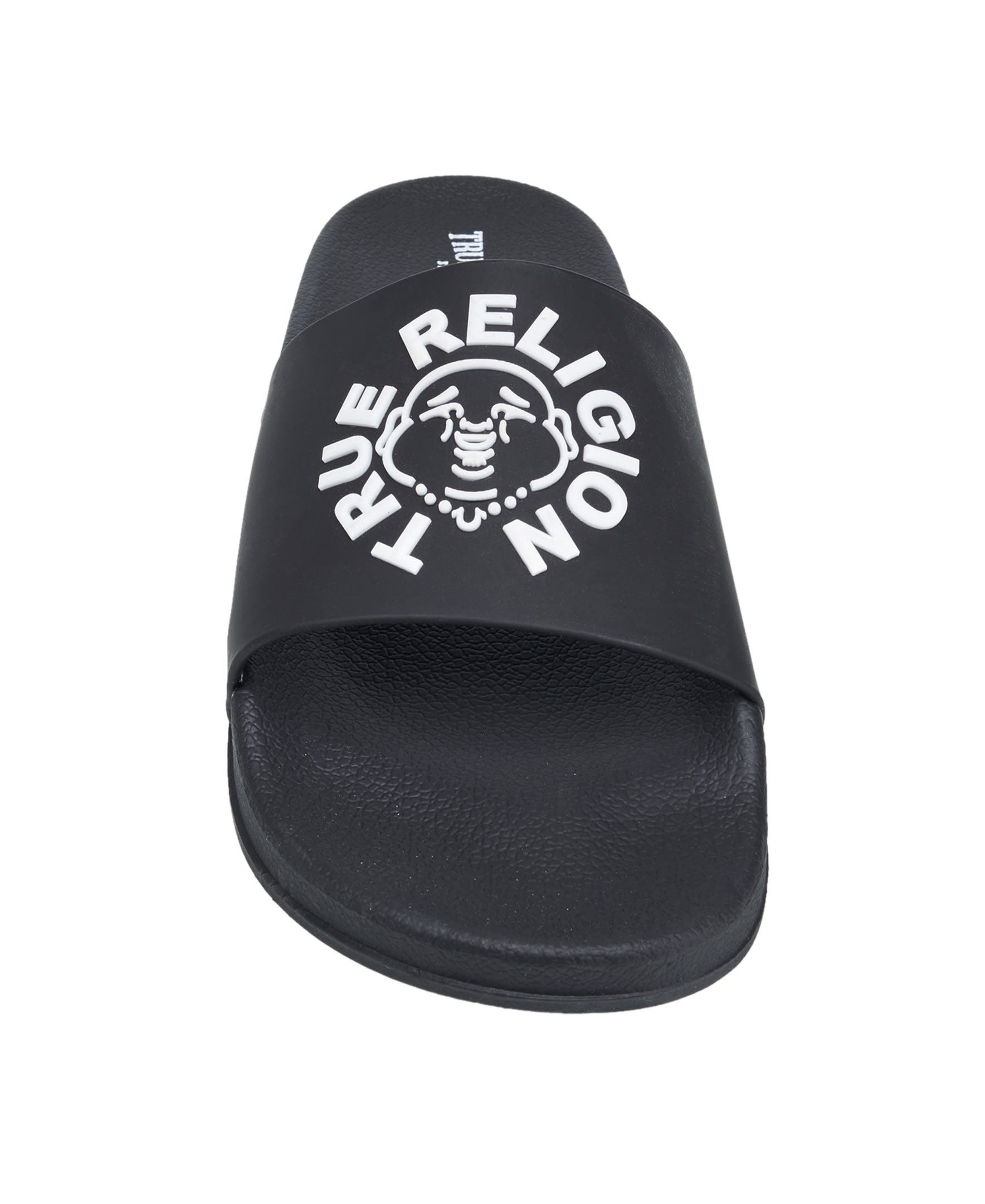 True Religion Tyler Buddha Logo pool Slide, Alternate, color, Black