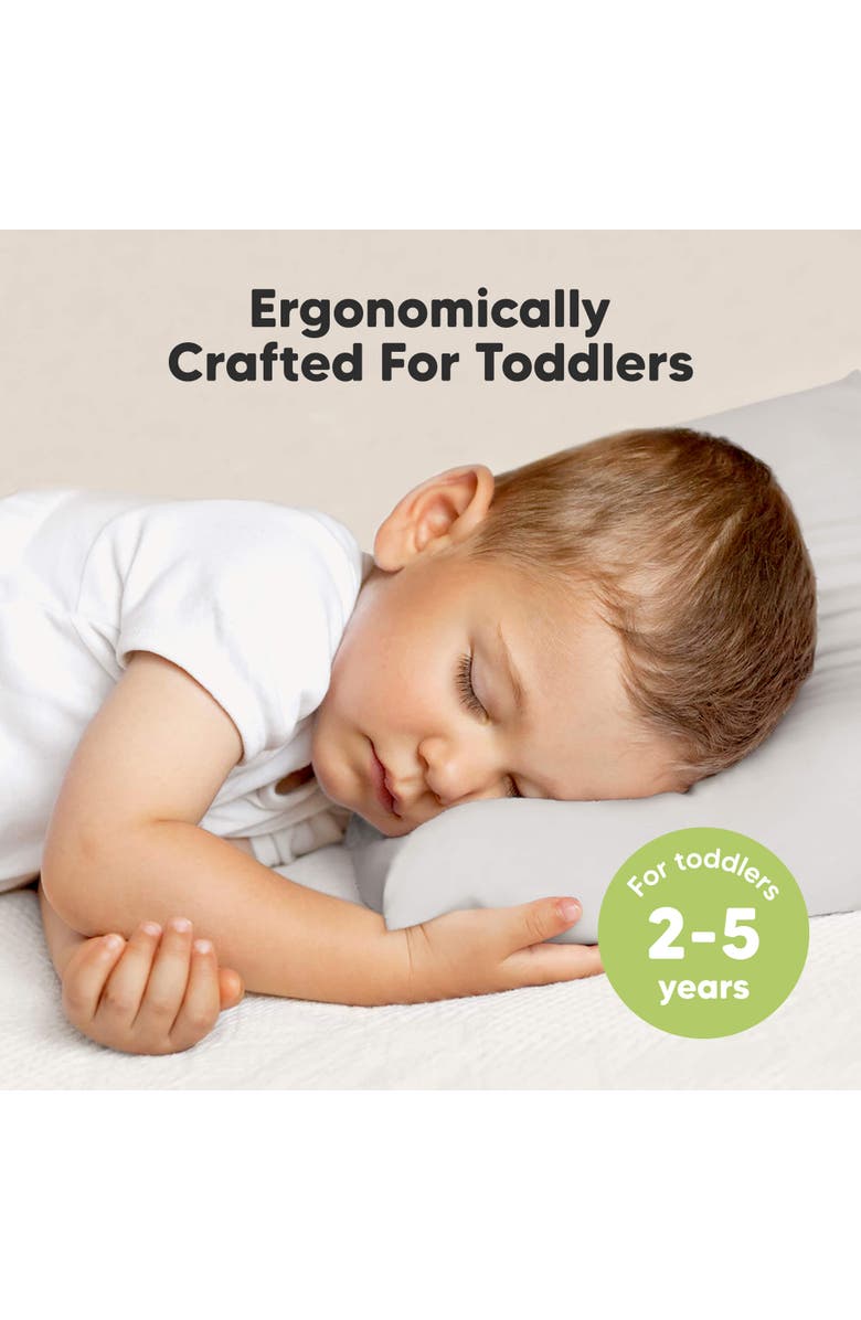 KeaBabies Toddler Pillow with Pillowcase, Alternate, color, French Gray