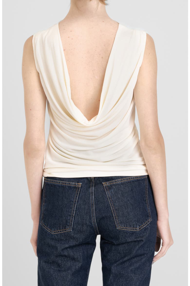 Celeste Drape Back Top, Alternate, color, CREAM