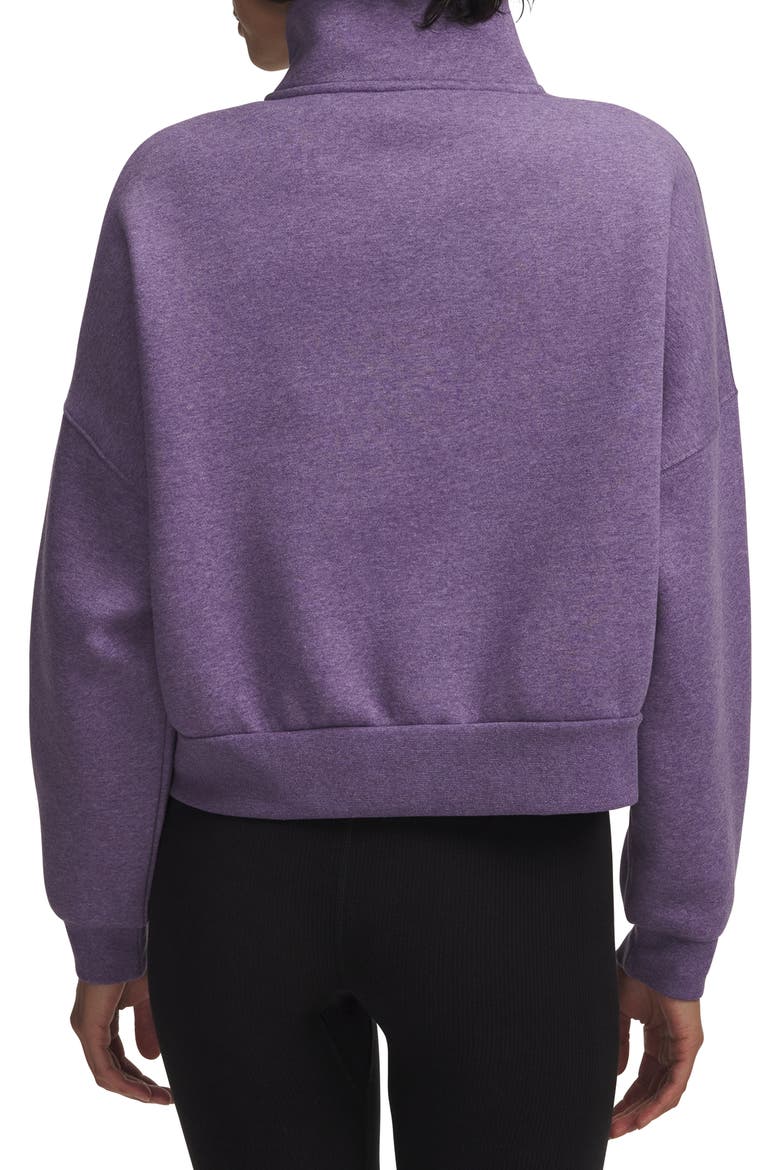 Icon Fleece Half Zip PUllover, Alternate, color, PURPLE LUXE LIGHT HEATHER