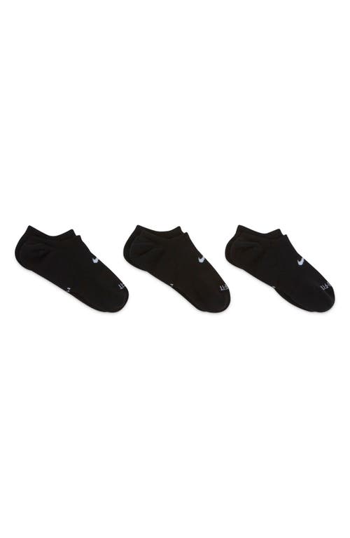 Nike 3-pack Everyday Plus No-show Socks In Black