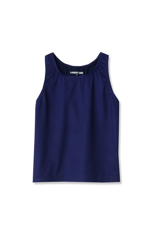 Lands' End Girls Slim Tankini Swimsuit Top In Deep Sea Navy