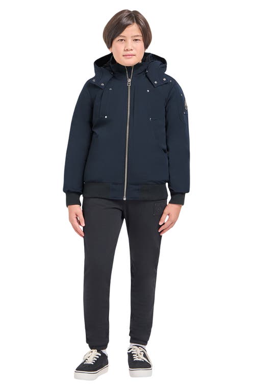 Moose Knuckles Kids' 600 Fill Power Down Bomber Jacket In Blue