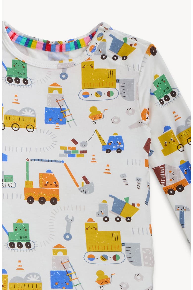 Kids' Tow Zone Fitted Two-Piece Pajamas, Alternate, color, WHITE