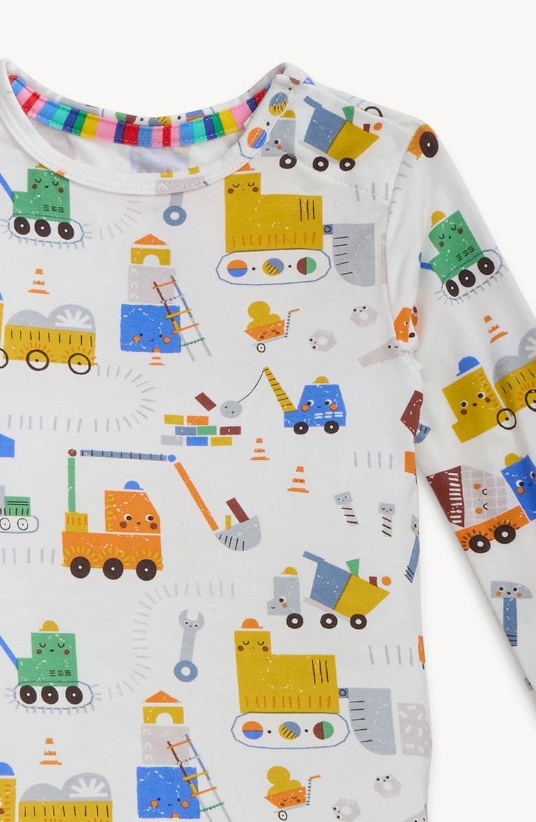 Magnetic Me Kids' Tow Zone Fitted Two-Piece Pajamas, Alternate, color, White