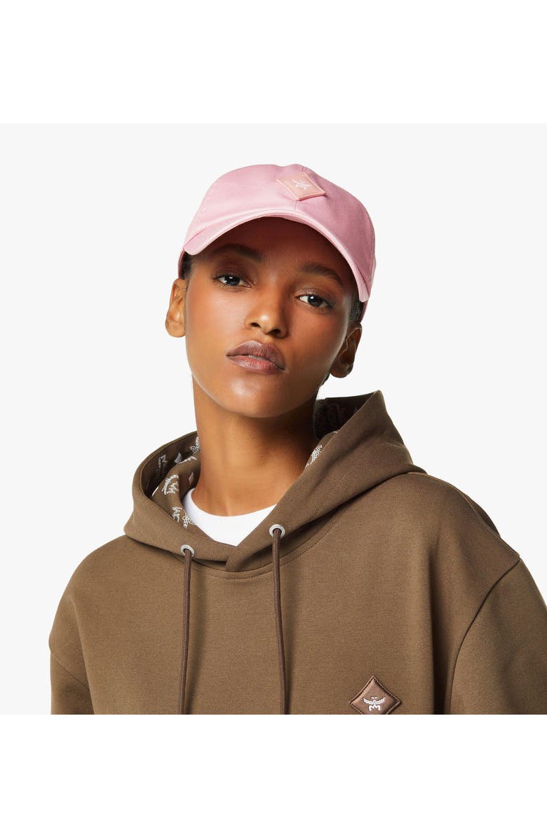 MCM Essential Diamond Cap in Cotton Twill, Alternate, color, Pink