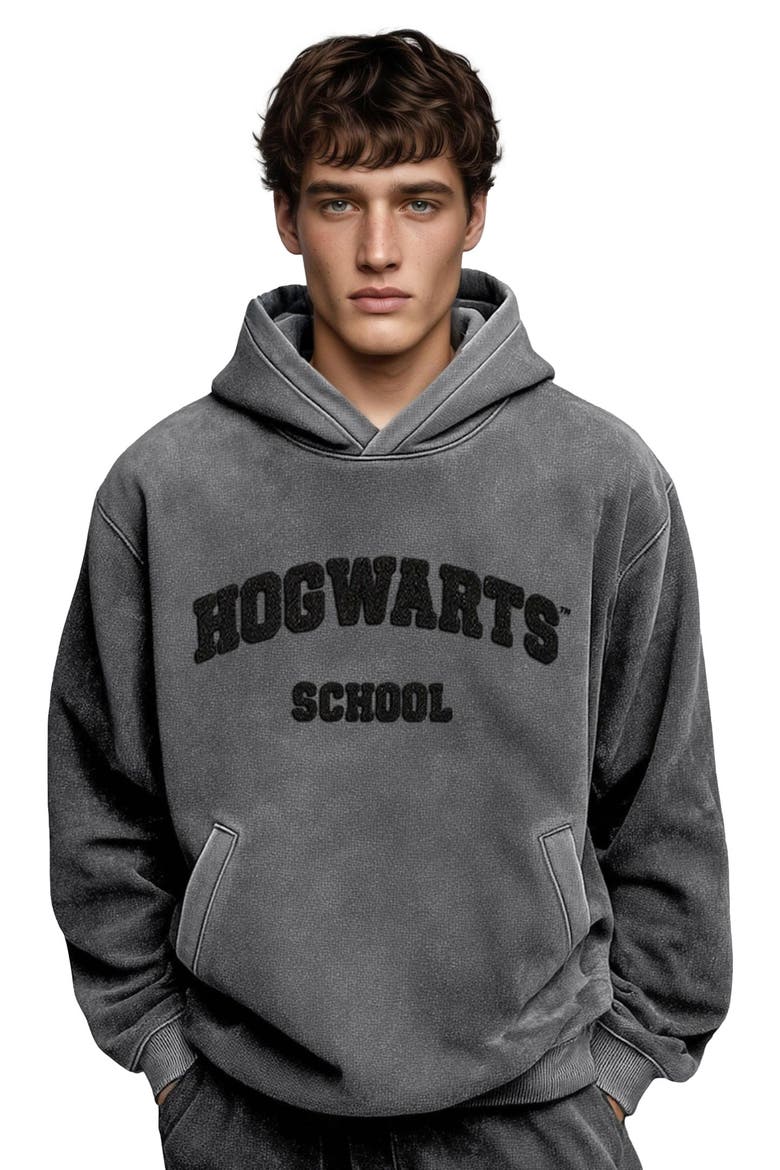 Harry Potter x Blvck 'Hogwarts' Hoodie, Main, color, Charcoal
