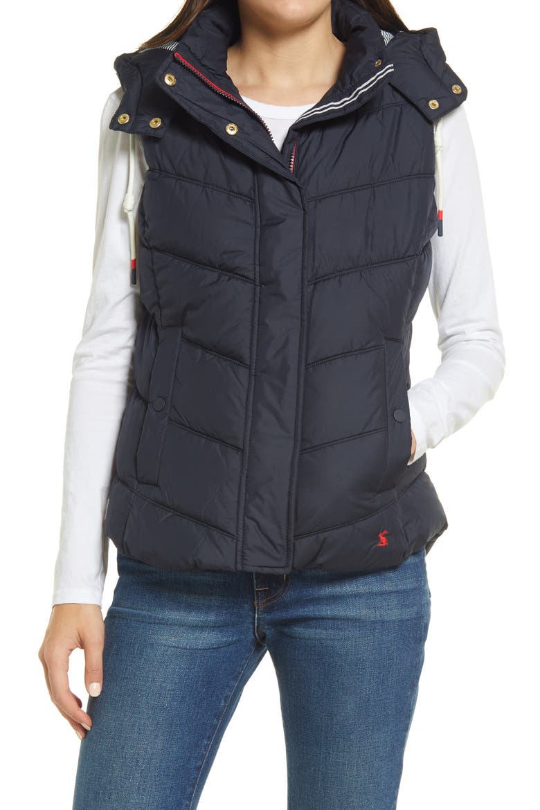 Corsham Chevron Quilted Puffer Vest, Alternate, color, MARINE NAVY