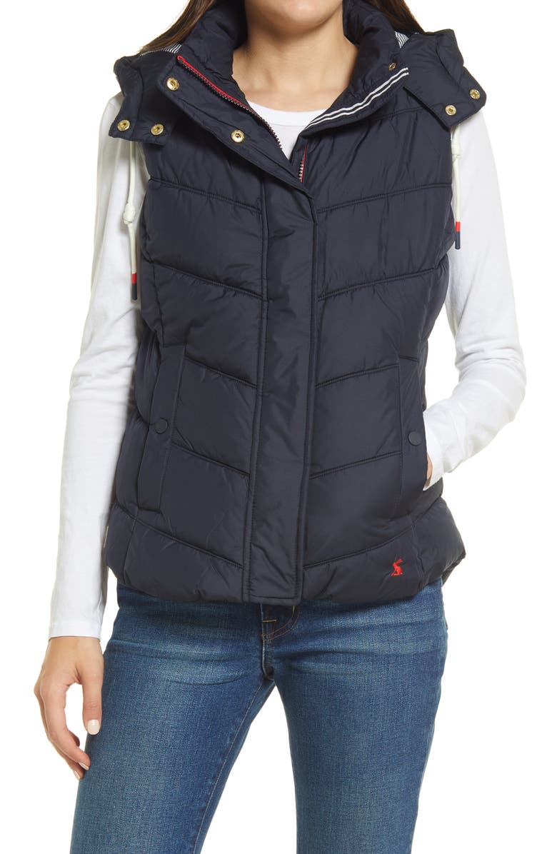 Joules Corsham Chevron Quilted Puffer Vest, Alternate, color,