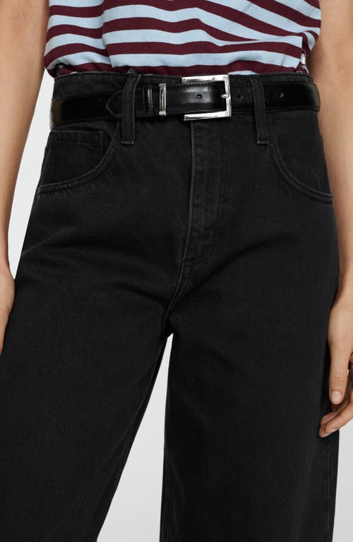 Mango High Waist Slouchy Jeans In Black Denim