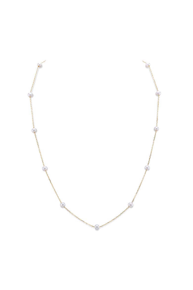 White Freshwater Pearl Tincup Molly Necklace, Main, color, Yellow Gold Fill
