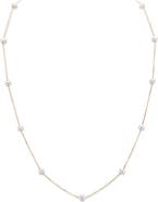 The Pearl Source White Freshwater Pearl Tincup Molly Necklace