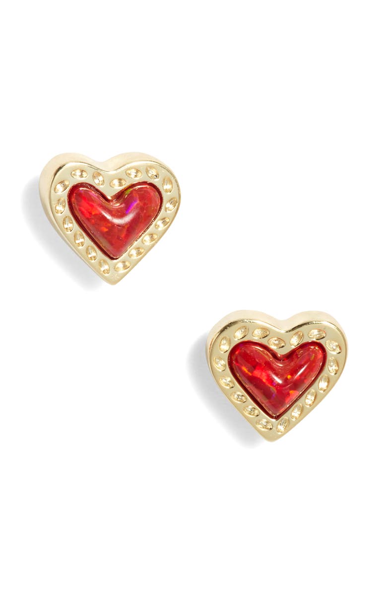 Kendra Scott Mini Ari Heart Stud Earrings, Main, color, 