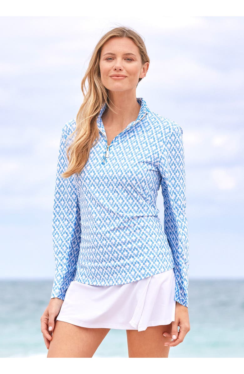 Cabana Life 1/4 Zip Sport Top, Alternate, color, Seaside