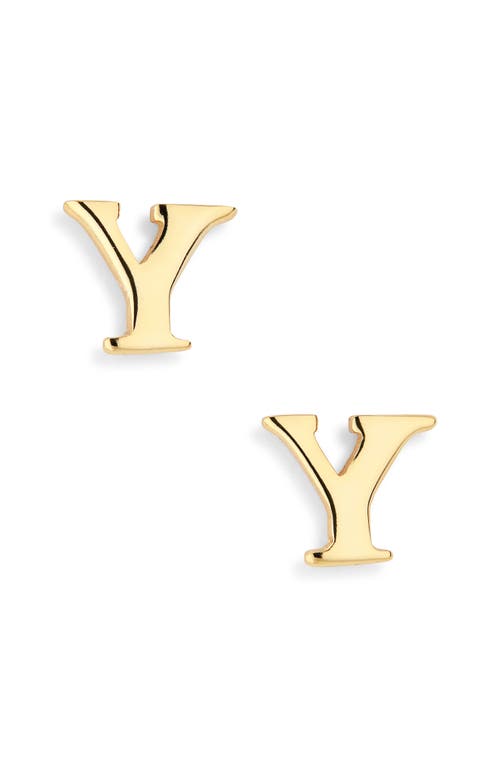 Marlyn Schiff Block Letter Initial Stud Earrings