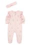 Baby Grey Ruffle Romper & Head Wrap Set
