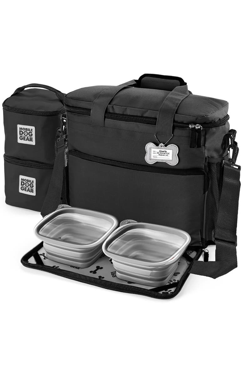 Week Away Dog Travel Bag, Main, color, Black