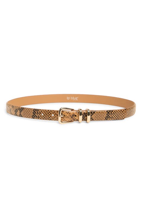Faux Python Print Keeper Belt