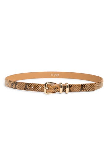 Shop Linea Pelle Faux Python Print Keeper Belt