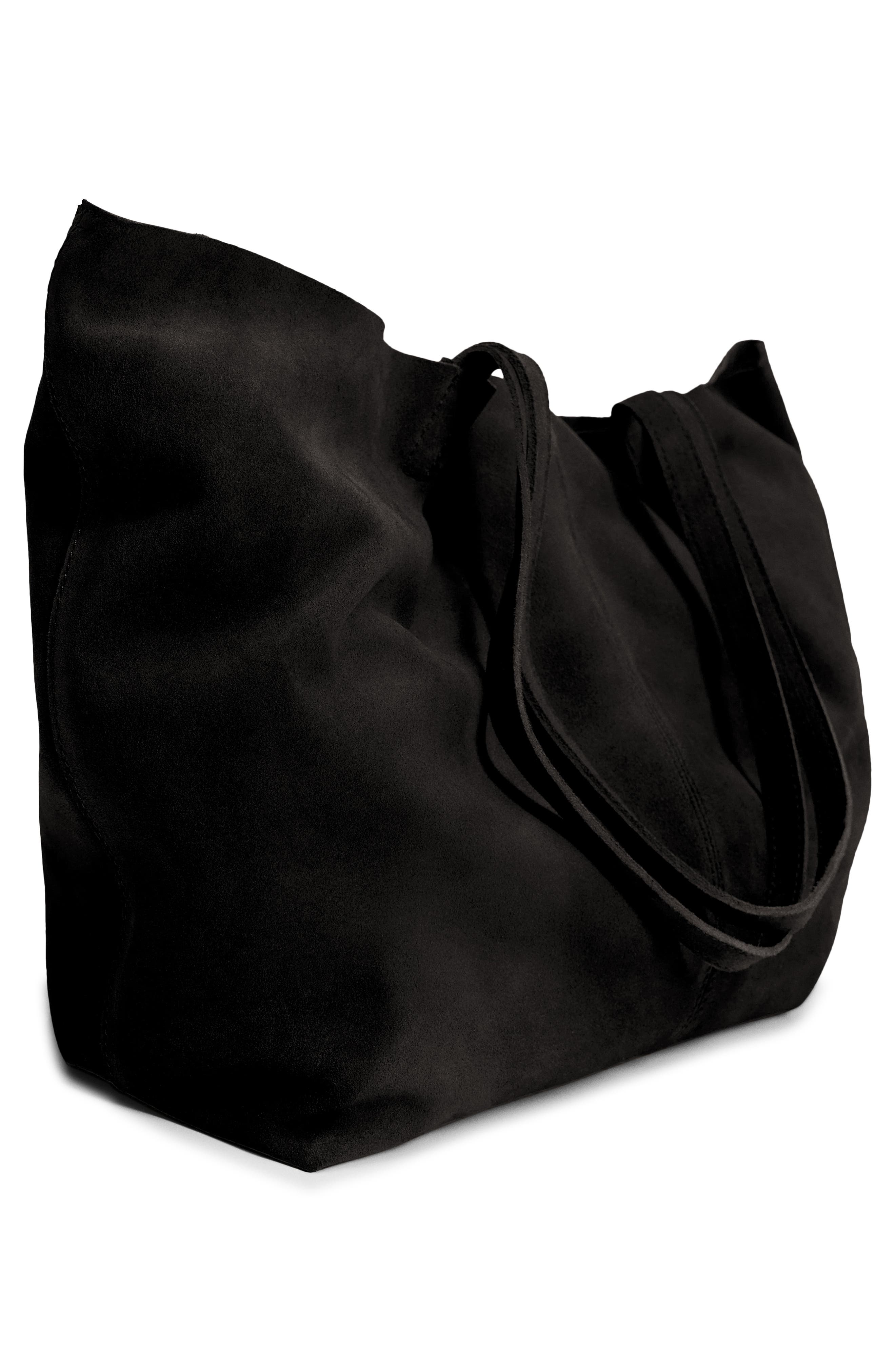 MANGO Leather Shopper, Alternate, color, 